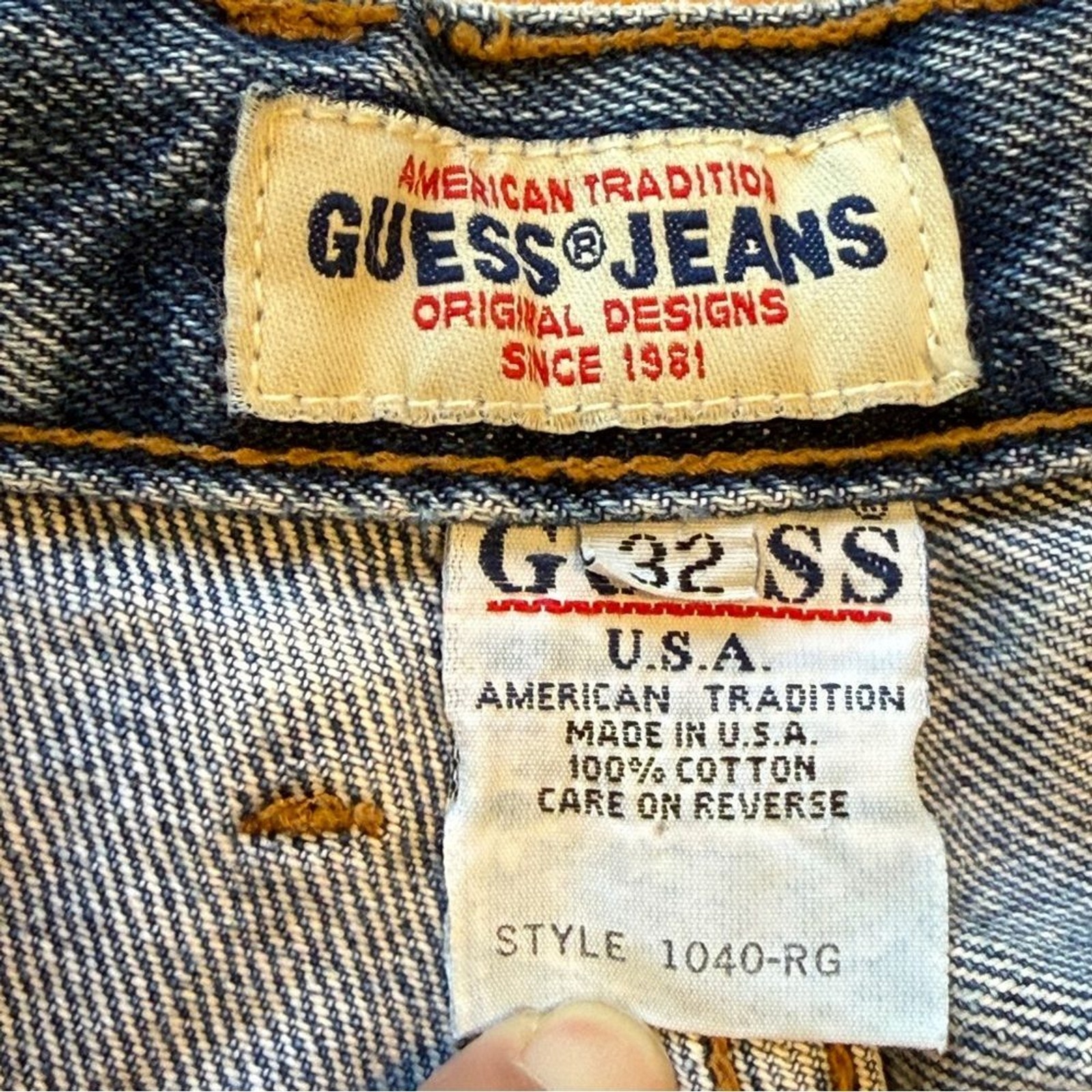 Vintage Guess USA Jeans Relaxed Tapered Dad Fit 32