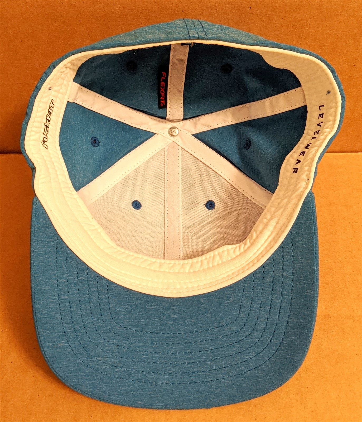 Old Greenwood Blue Golf Baseball Hat Cap FlexFit S/M Nylon/Polyester/Spandex