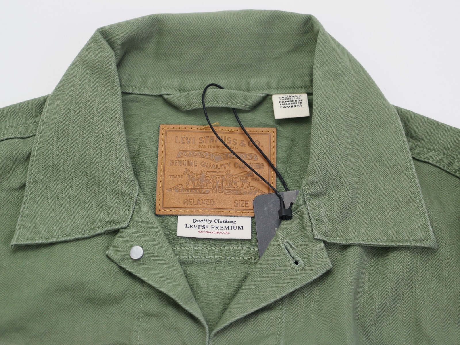 Levi’s Premium Type 1 Denim Trucker Jacket Men’s Sizes S-XXL Cotton Green