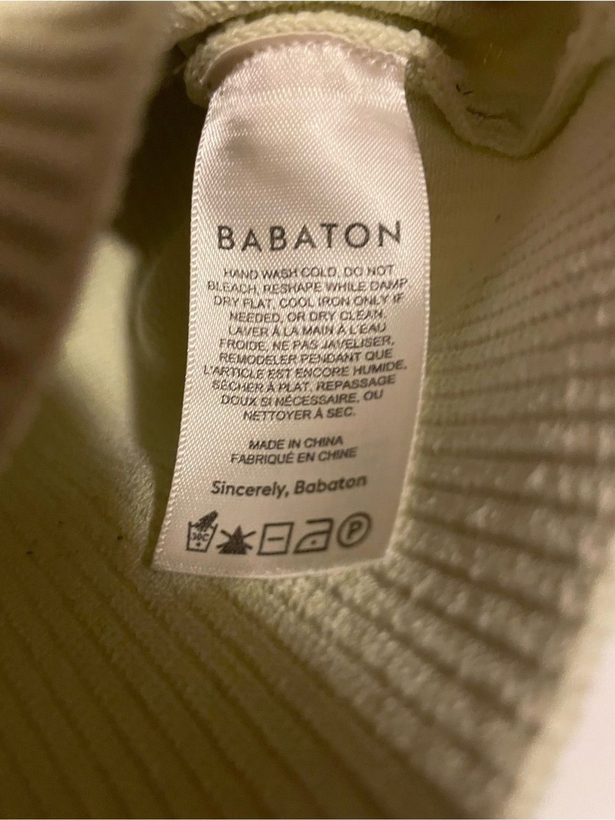 Babaton Ribbed Square-Neck Crop Top — Light Lime Size XXS