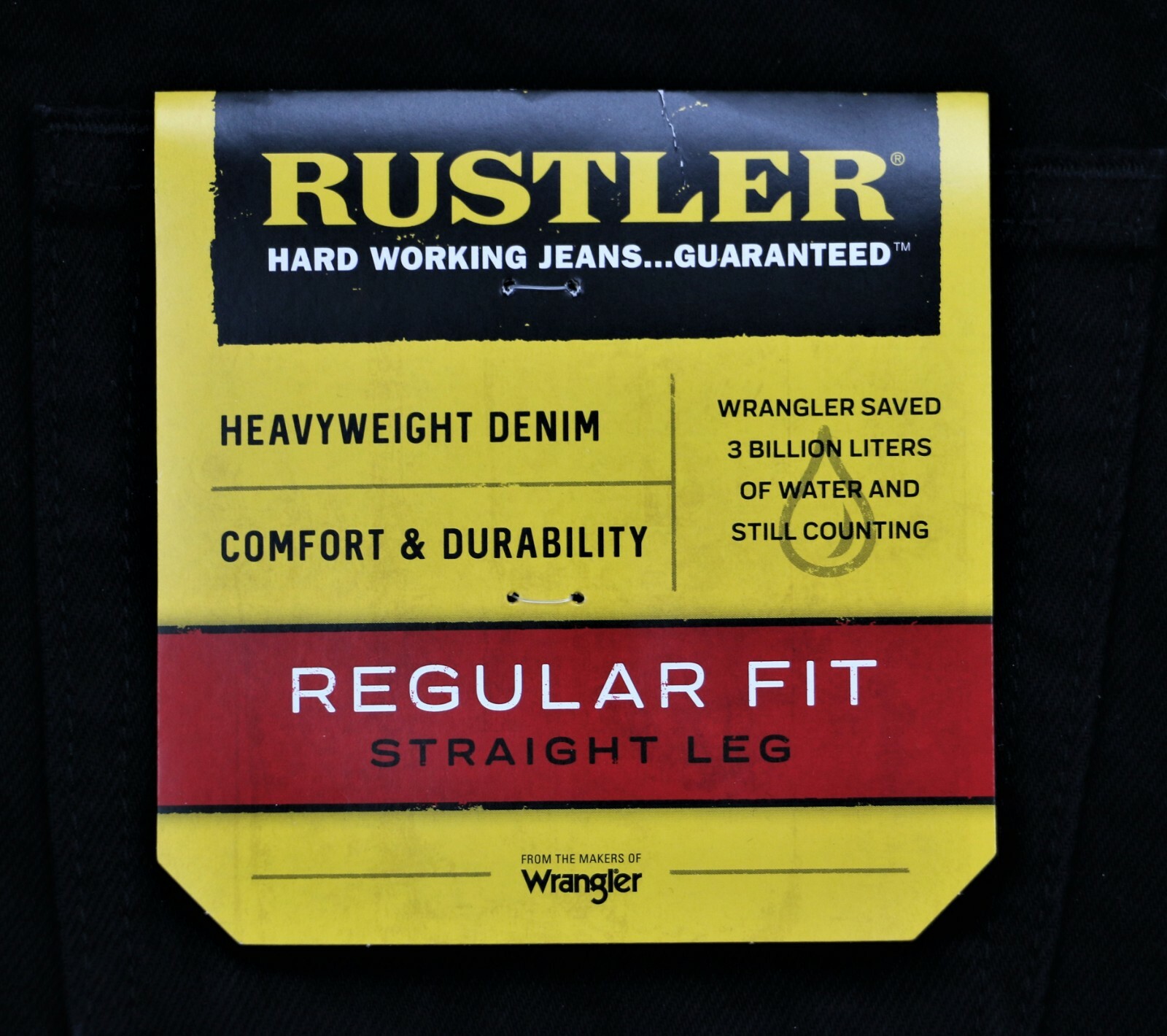 Rustler by Wrangler Men’s Regular Fit Straight-Leg Jeans All Sizes Cotton Denim