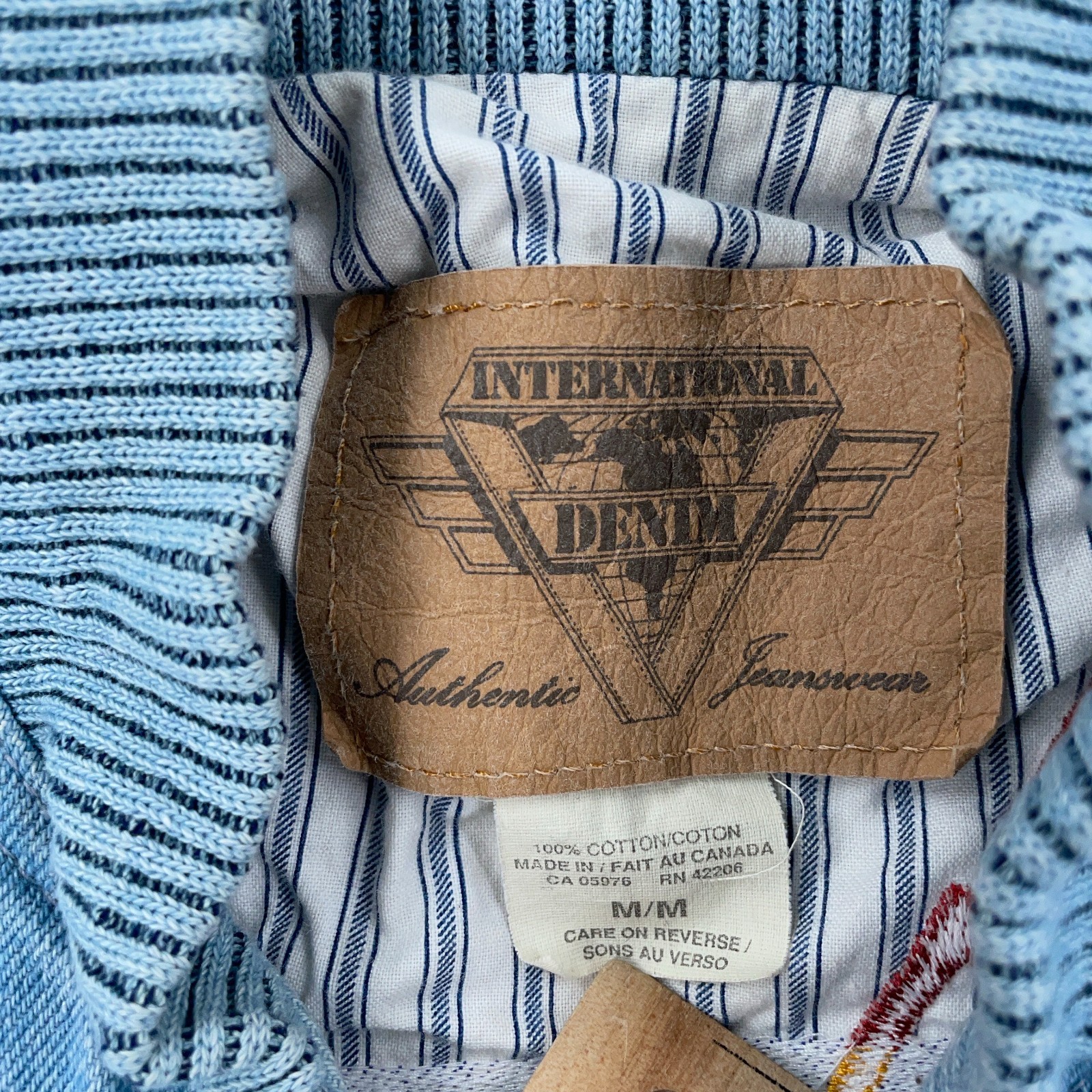 Vtg 90s AT&T Energy Systems Lineage 2000 Denim Bomber Jacket Mens M Varsity