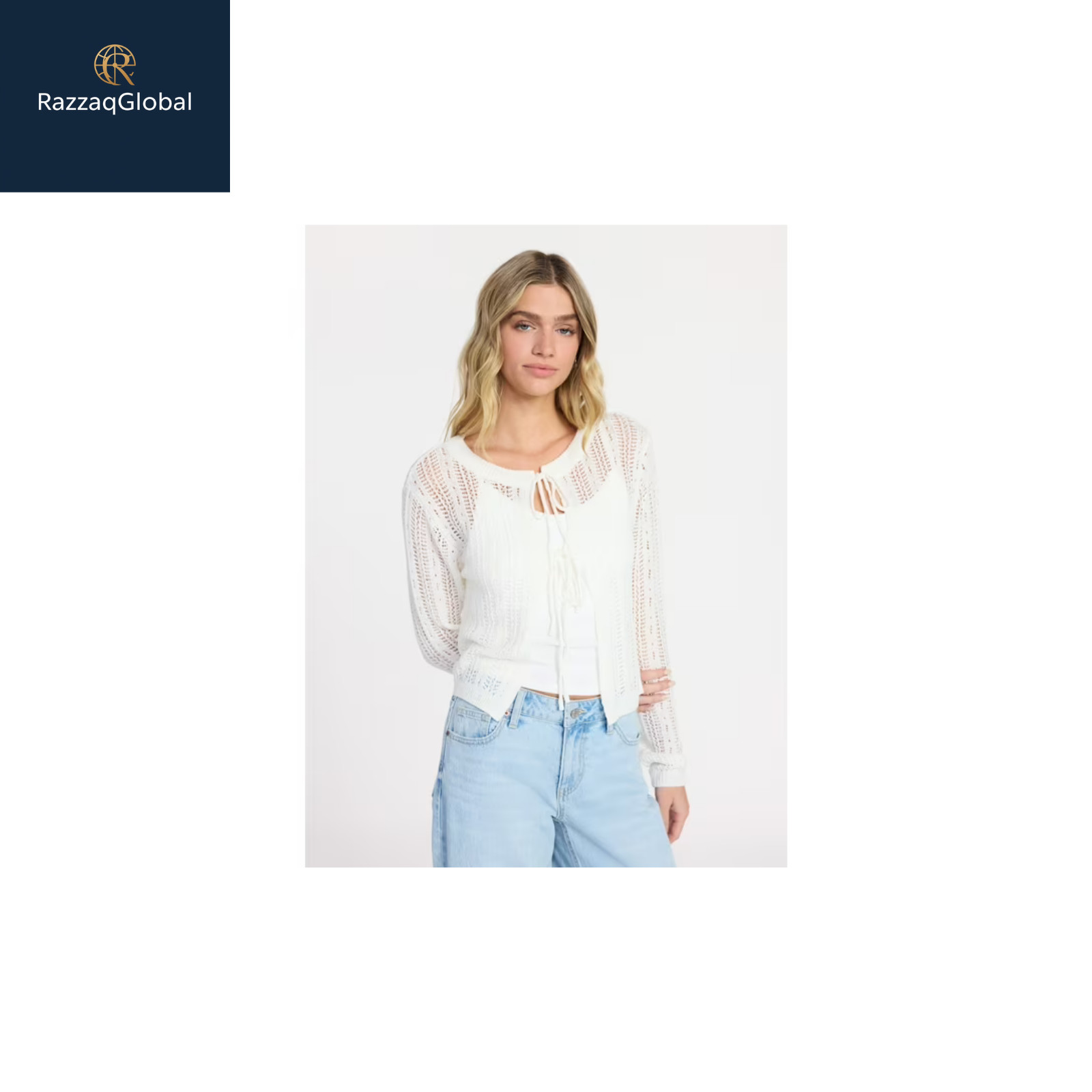 No Boundaries Tie Front Cardigan, Women’s XXS-XXL