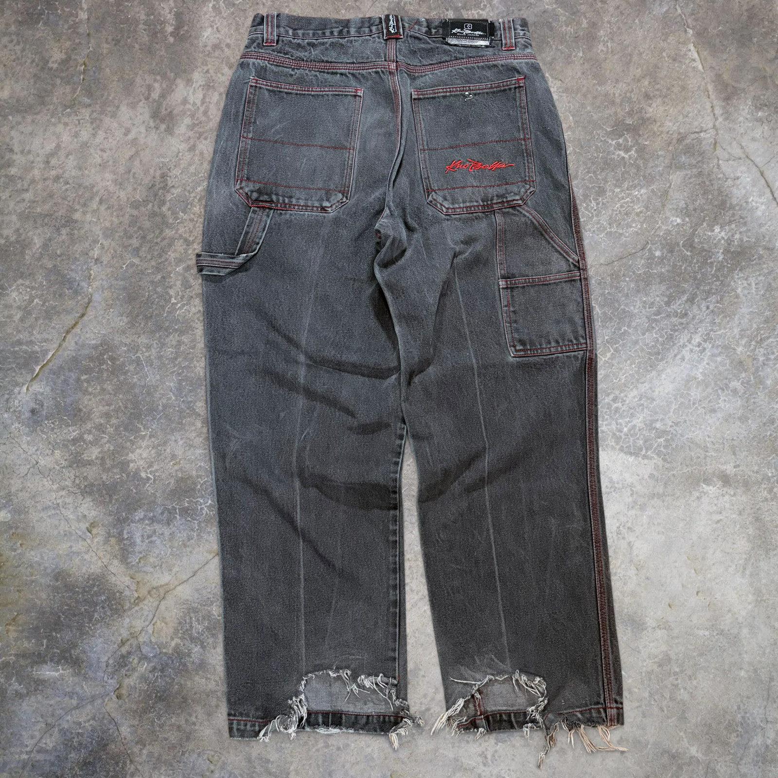 Kno Betta Blue Jeans Y2k Baggy Carpenter Denim Pants 2000s 34×32 Vintage