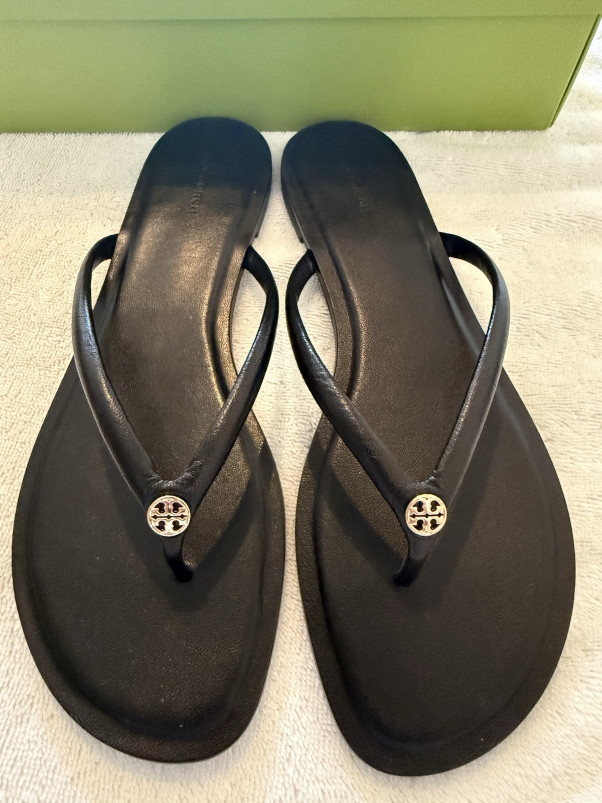 Tory Burch Chelsea Flip Flop Size 10 Black New W/Box