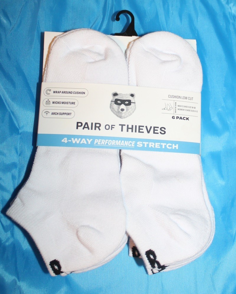 New mens Pair of Thieves 6 pack white low cut socks Size 6-12