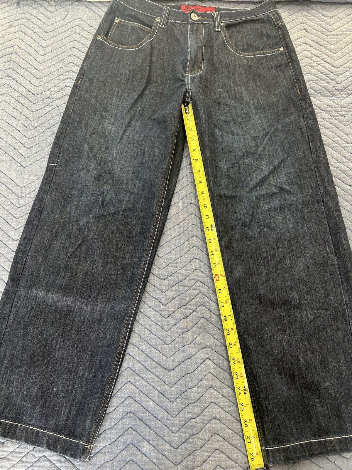 ZBK Apparel Men’s Straight Leg Regular Fit Dark Wash Blue Denim 5-Pocket Jeans