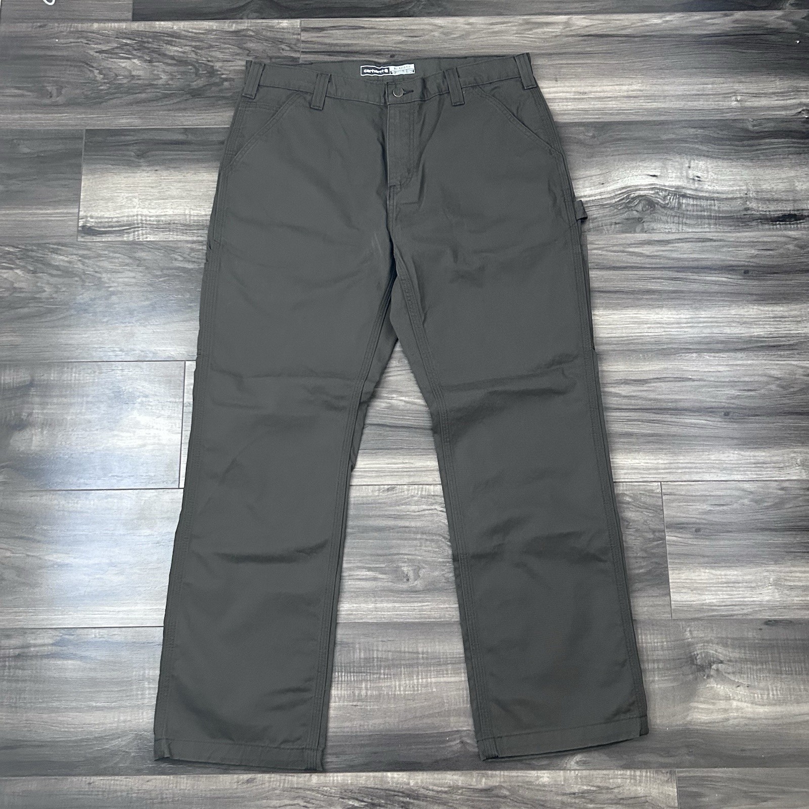 Carhartt Washed Twill Utility Work Pants Mens 35×30 Relaxed Fit Brown B324-DFE