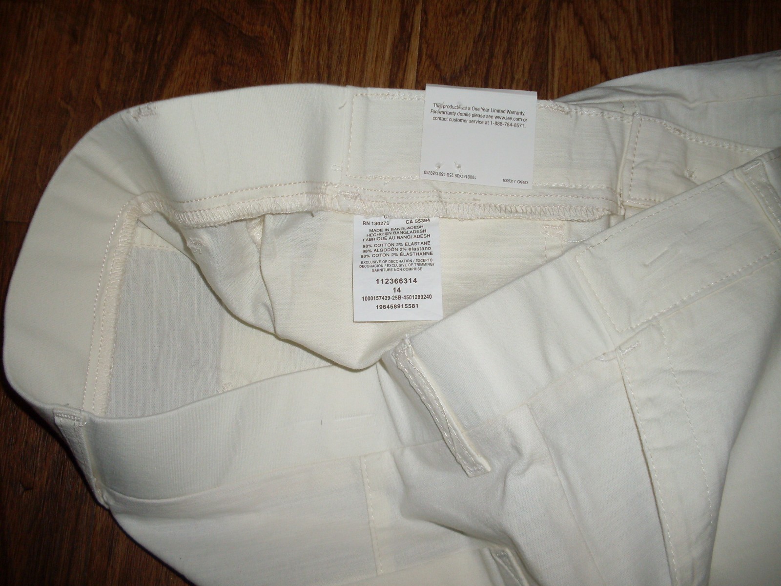 WOMENS LEE COMFORT WAISTBAND STRETCH 6″ SHORTS SIZE 14 NWT