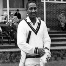 Frank Worrell going out to play Frank Worrell