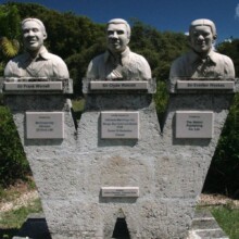 Monument in honour of the 3 W’s at the University of the West Indies Three W's monument