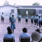 1980’s: Mrs. Lois Ince addresses the gathering after an enrolment ceremony.
